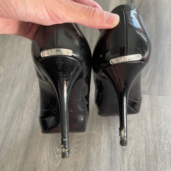 Dior Leather Peep Toe Pumps - Picture 4 of 8
